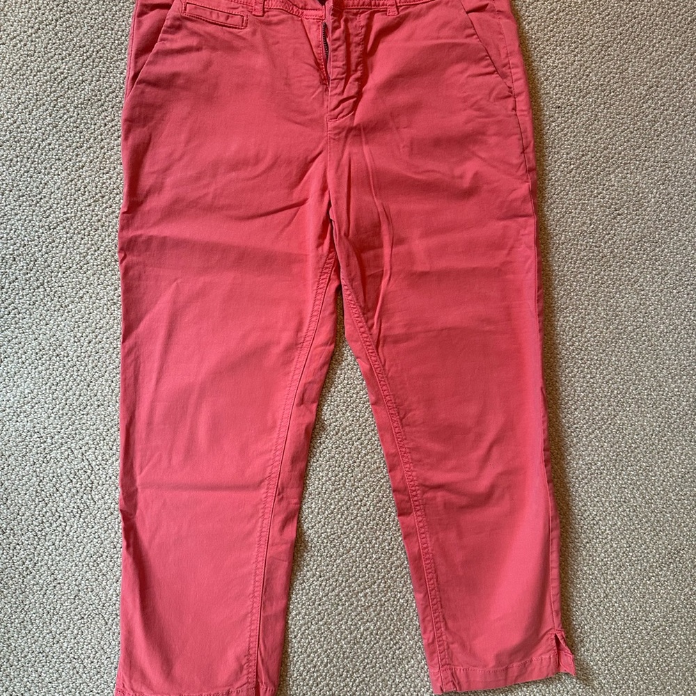 Women’s Fat Face Coral Pink Slim Crop Jeans